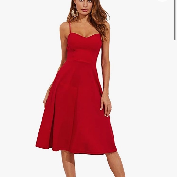 Dresses & Skirts - Red open back summer dress